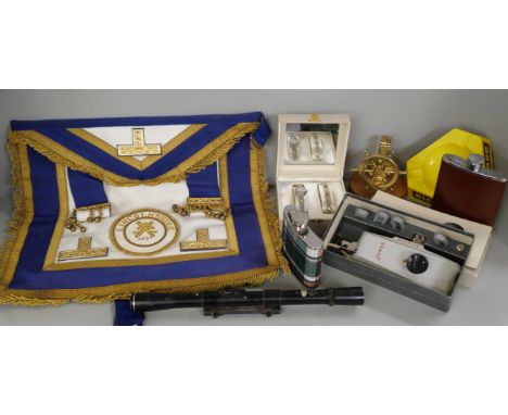 A ladies wristwatch and bracelet set, a Jones button-holing machine, a ship's wheel nut-cracker, etc. **PLEASE NOTE THIS LOT 