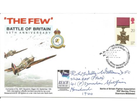 Squadron Leader R W Wally Wallens, DFC, 41, F, Squadron Hornchurch Battle of Britain veteran 1940, signed The Few Battle of B
