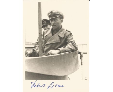Robert Gysae WW2 Uboat ace signed 6 x 4 inch b/w photo. Born 14th January 1911 - died 26th April 1989, 78, 24 ships sunk tota