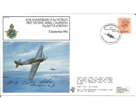 Major Georg-Peter Schorsch Eder, KC, WW2 Luftwaffe. An unusual signed 40th Anniversary of the World's First Decisive Aerial C