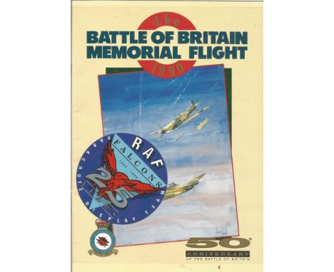 Battle of Britain Memorial Flight 1990 commemorative brochure. Book contains some lovely memories and pictures of The Battle 