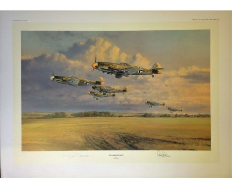 Robert Taylor 36x26 The Abbeville Boys 712/1250 limited edition print published 1999 signed by Luftwaffe Ace Adolf Galland wi