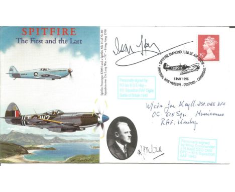 FO Ian B D E Hay 611 Squadron Battle of Britain veteran 1940 and Wing Commander James Robert Kayll, DSO, OBE, DFC, 615 Squadr