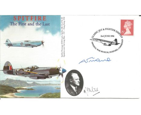 Pilot Adolf Vrana 312 Squadron Duxford Battle of Britain veteran 1940, signed Spitfire - The First and the Last cover, certif