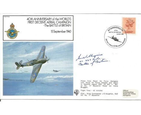 Squadron Leader, later Air Marshall, Harold J Maguire OC 229 Squadron Battle of Britain 1940. An unusual signed 40th Annivers