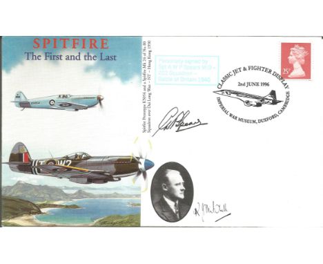 Sgt. A W P Spears, MID, 222 Squadron Battle of Britain veteran 1940, signed Spitfire - The First and the Last cover, certifie