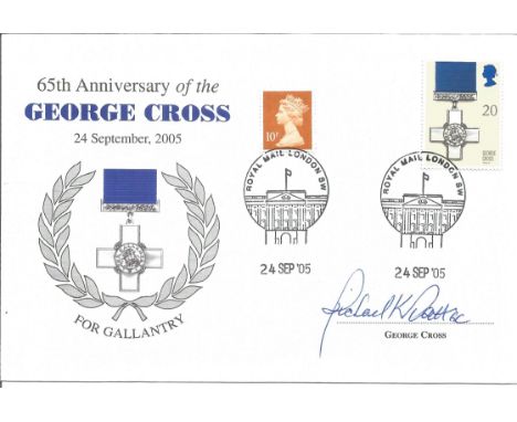 65th Anniversary of the George Cross 24th September 2005 signed FDC. Signed by Richard K. Pratt G. C. Good Condition. All aut