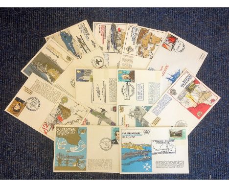 Royal Navy and Ship Collection 12 interesting nautical FDCs dating early seventies includes 300th Anniversary Battle of Soleb