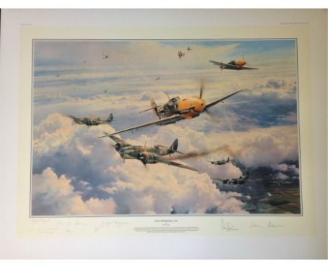 Robert Taylor 35x25 Most Memorable Day Artist Proof, AP, print 88/100 with 4 Luftwaffe signatures including Adolf Galland, pu