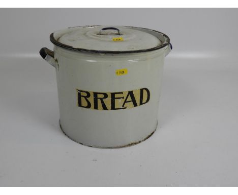 Vintage Enamel Bread Bin 