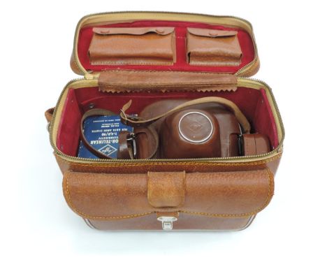 1958 Ambi Silette 35mm Camera with Leather Case and 2x Lenses, Flash Unit, Manual Filter and Cases - All In Working Order 