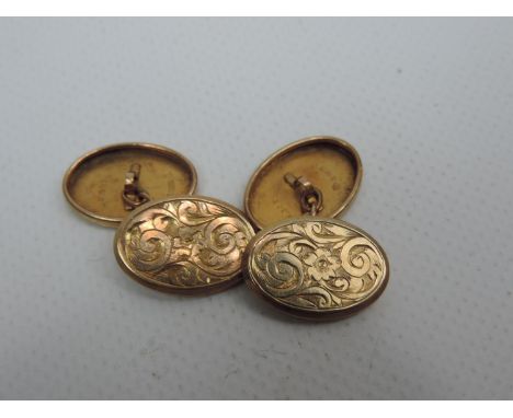 9ct Yellow Gold Cufflinks 