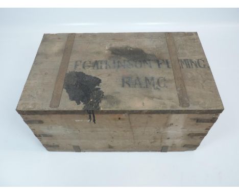 Pine Tin Lined Royal Medical Corps Trunk 