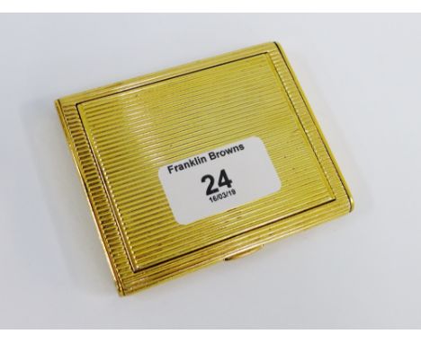 Vintage Christian Dior gilt metal powder compact 
