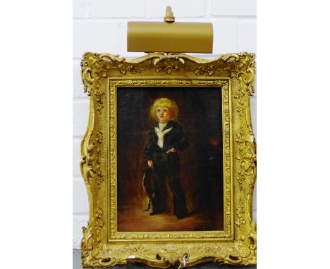 W.B. Hole, ARSA 'Henry Seaton Pullan' full length portrait Oil-on-Canvas,  signed and contained within an ornate giltwood fra