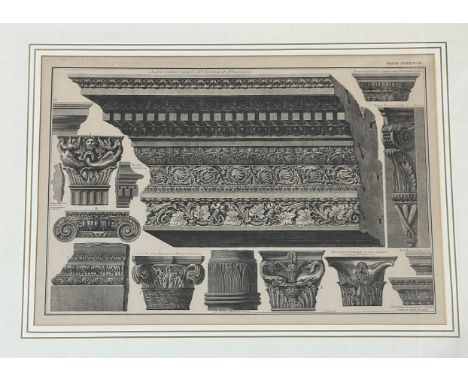 After Giovanni Battista Piranesi (1720-1778), a pair of engravings of architectural details: the first titled "supra valvas t
