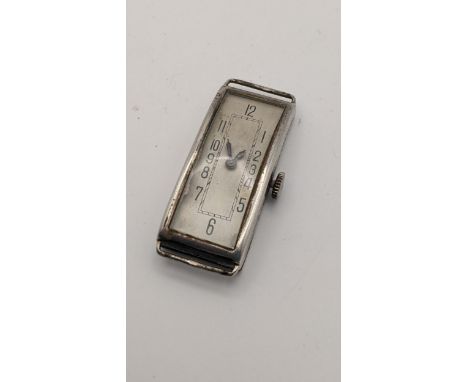 An Art Deco Sapho 15 jewel silver cased manual wind gents wristwatchLocation: 