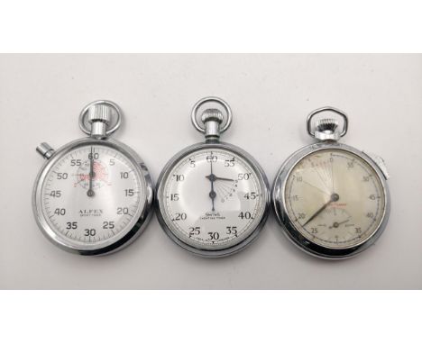 Three mid 20th century stop watches to include a Smiths yachting timer, Location: 