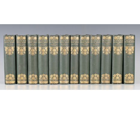 BRONTE, Charlotte, Emily and Anne. The Novels of the Bronte Sisters…edited by Temple Scott. Edinburgh: John Grant, 1924. 12 v