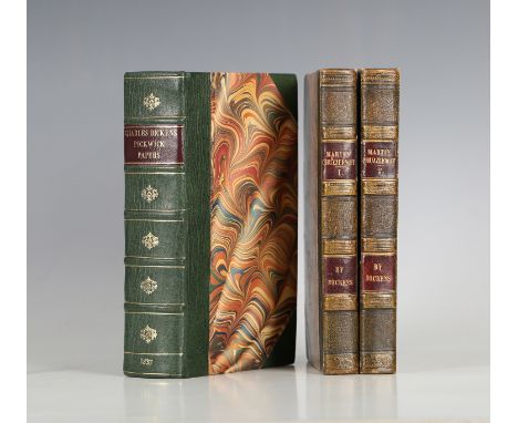 DICKENS, Charles. The Posthumous Papers of the Pickwick Club. London: Chapman and Hall, 1837. First edition in book form, ear