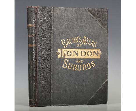 LONDON. - George W. BACON (publisher). Bacon's Large Scale Atlas of London and Suburbs…with an Alphabetical Index of over 20,