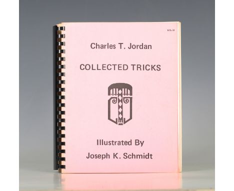 CONJURING. - Charles T. JORDAN. Collected Tricks. New Jersey: Karl Fulves, 1975. 4to (280 x 215mm.) Numerous illustrations by
