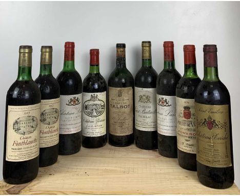 9 Bottles Mixed Lot Fine Claret to include Grand Crus Classe and comprising : 2 bottles Chateau Fontblanche Premieres Cotes d