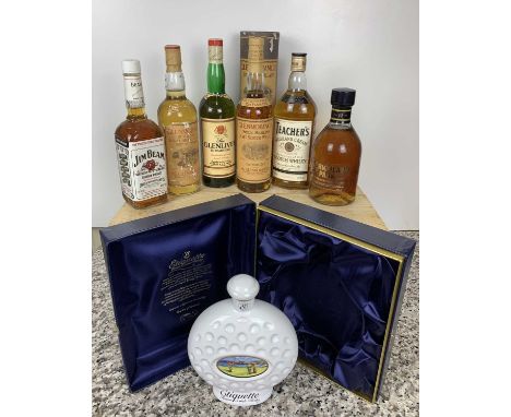 7 Bottles Mixed Lot Whisky, Malt Whisky and Bourbon comprising 1 bottle 70cl Teachers ‘Highland Cream’, 1 bottle 70cl Jim Bea