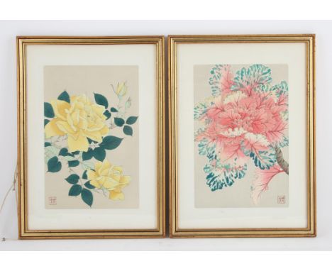 A Set of Five Japanese Prints from Kawarazaki Shodo (1889  1973), 20th centuryKawarazaki Shodo worked as a painter and print 