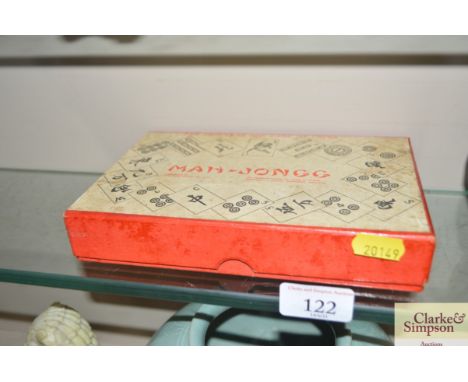 A boxed Chad Valley Mahjong set 