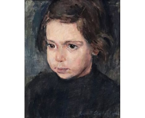 Rupert Shepherd (British, 1909-1992), A portrait of a girl, signed and dated 'Rupert Shepherd, 1964' (lower right), oil on ca