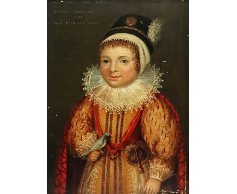 Follower of George Jameson (British, 1587-1644), A portrait of the artist's son, George Jameson, inscribed 'George Jameson, s
