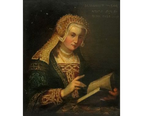 English School, A portrait of Margaret Tudor, bears inscription 'MARGARET TUDOR, AETATIS SVAE 20, ANNO DOM 1510, (upper right