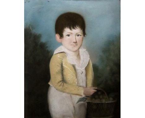French School, 19th Century, A portrait of Michael Edouard Dubois (1802-1895), aged six years old, inscribed with sitter's na