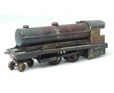 A heavy late 19th Century Model Railway Steam Engine, with labels "Bowman Patent," 31 cms (12") long. (1)