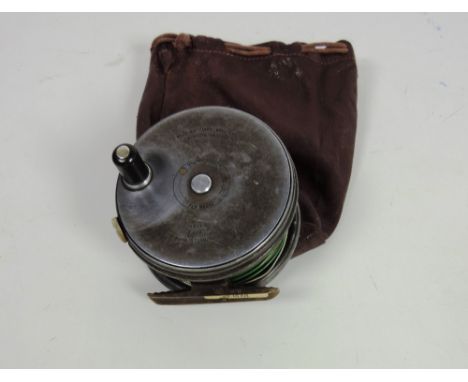 A Hardy 3 1/2" Spinning Reel, "The Perfect Fly Reel," in leather pouch. (1)

Provenance: Billy Newport Fishing Collection. 