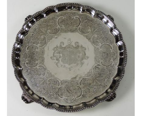 By Paul Storr

An extremely fine large English silver Salver, by Paul Storr, London c. 1824, approx. 159ozs, 54.5cms (21 1/2"