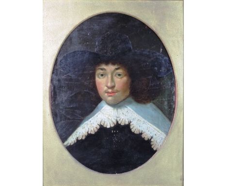 After Rembrandt

"Louis Van der Linden," O.O.C., approx. 61cms x 46cms (24" x 18"), oval mount and heavy gilt frame. (1)

* A