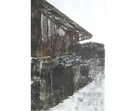 John Hooley (British, 20th Century), 'Hulk and Shed', signed and dated 1976 l.r., titled l.l., etching in colours, No.1/40, 4