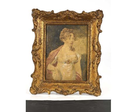 British School, early 19th Century, a portrait miniature of Mary, aunt to William Mandy of Calcutta, half-length wearing a re