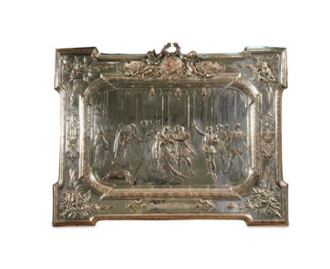 A Victorian electrotype wall plaque by Elkington & Co, circa 1885, designed by Léonard Morel-Ladeuil, of rectangular form, mo