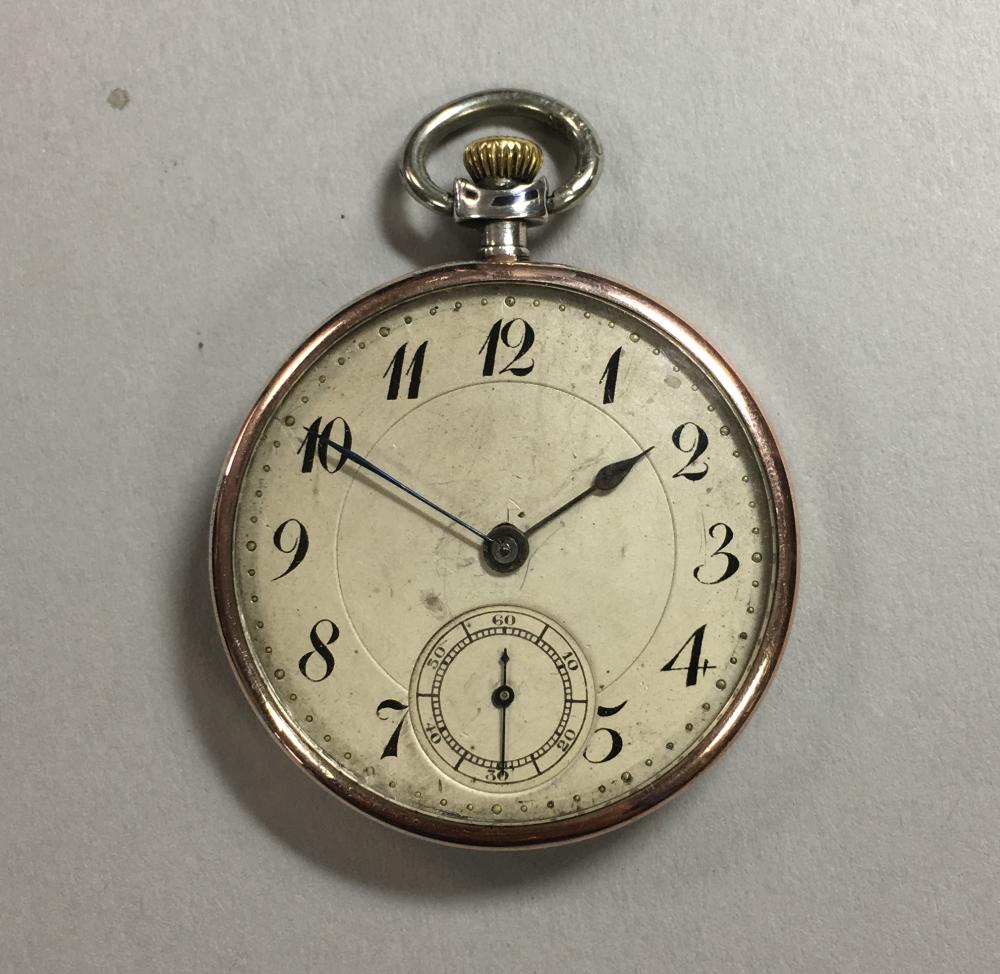 Germinal - A continental open faced pocket watch, the unsigned silvered ...