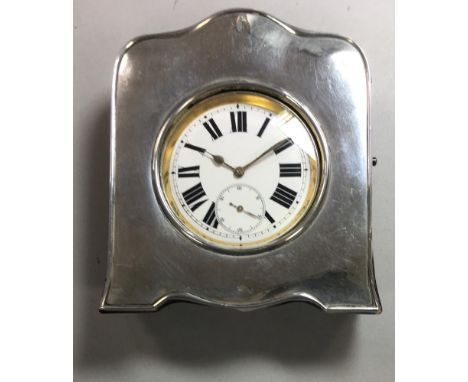 A 'Goliath' pocket watch, the unsigned white enamel dial with black Roman numerals, outer minute track, gold coloured hands a