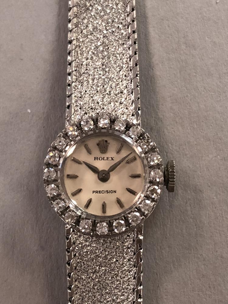 Rolex A lady's 18ct gold precision dress watch, circa 1965, the