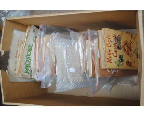 A quantity of motor cyle ephemera to include two copies of Motor Cycling from 1935 and 1937, five cpies of The Motor Cycle fr