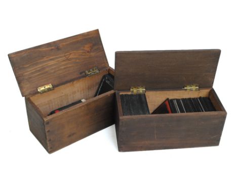 A collection of magic lantern slides depicting the story of the Nativity and scenes from the early life of Jesus Christ.