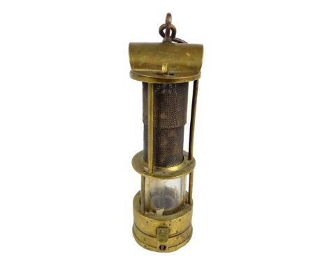 A Laidler of Durham Clanny type miner's safety lamp, height 20.5cm.   CONDITION REPORT:  The postage cost to the UK for this 