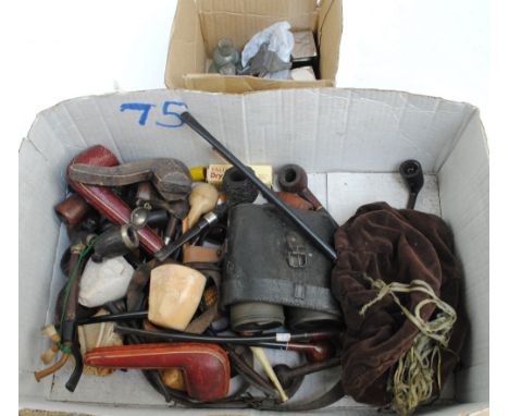 A collection of various pipes to include cased Ben Wades 'Chippendale' 9ct yellow gold example with amber mouthpiece and a Me