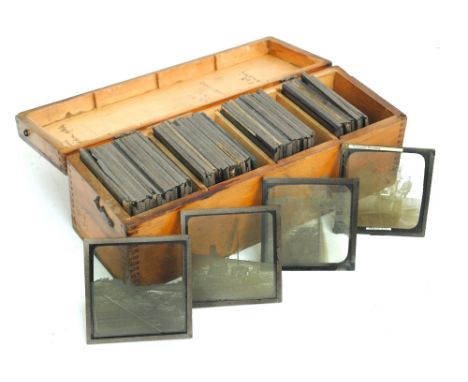 A collection of early 20th century predominantly construction related magic lantern slides by Edward Ward to include Hydrauli