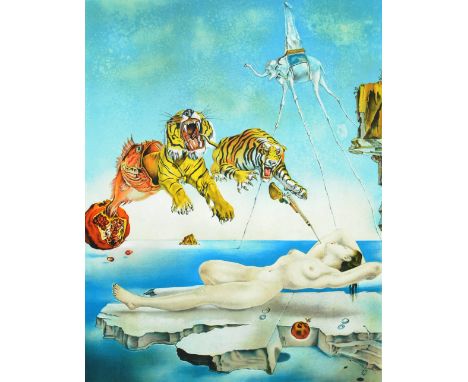 SALVADOR DALI (1904-1989); signed limited edition coloured print, 'Dream Cause the Flight of A Bee Around a Pomegranate a Sec